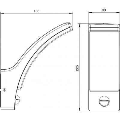 Goldlux Amy kinkiet zewnętrzny 1x12 W czarny-mleczny 331359