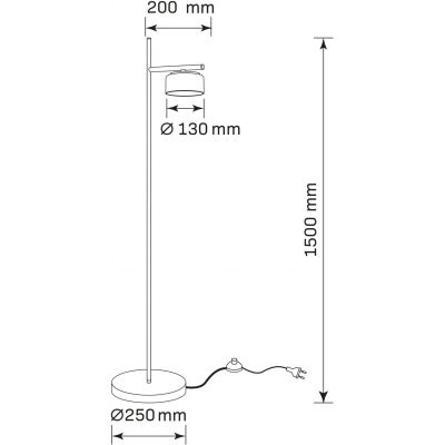 Goldlux Ofelia lampa stojąca 1x10 W czarna 331489