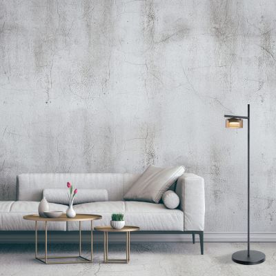 Goldlux Ofelia lampa stojąca 1x10 W amber-czarna 331496