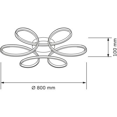 Goldlux Fiore XL lampa podsufitowa 1x42 W czarna 331823