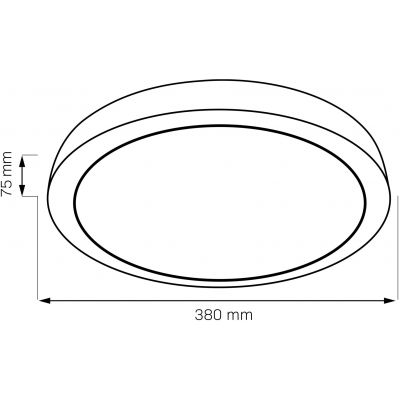 Goldlux Halina plafon 1x48 W biały-czarny 331861