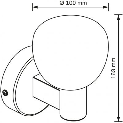 Goldlux Pola kinkiet 1x5 W czarny-przezroczysty 336019