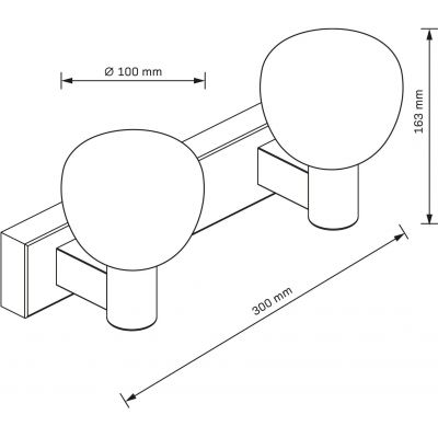 Goldlux Pola kinkiet 2x5 W czarny-przezroczysty 336026