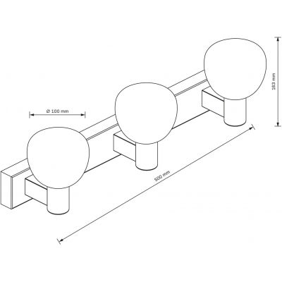 Goldlux Pola kinkiet 3x5 W czarny-przezroczysty 336033
