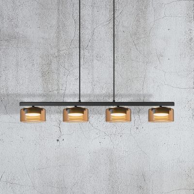 Goldlux Ofelia lampa wisząca 4x10 W amber-czarna 331311