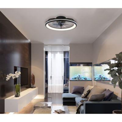 Globo Lighting Celeste lampa podsufitowa z wentylatorem 1x40 W czarna 03643