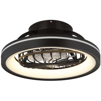 Globo Lighting Deanne lampa podsufitowa z wentylatorem 1x40 W czarna 03665