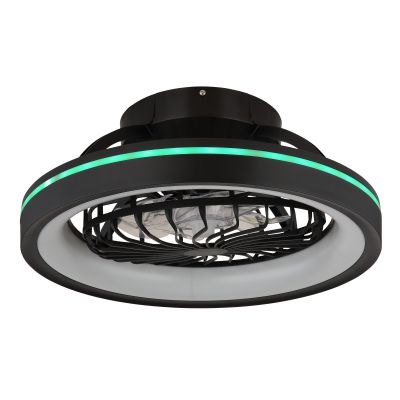 Globo Lighting Deanne lampa podsufitowa z wentylatorem 1x40 W czarna 03665