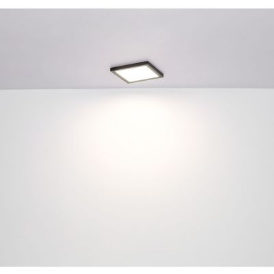 Globo Lighting Lasse plafon 1x18W LED czarny/biały opalizowany 12380-18B