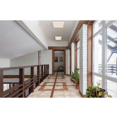 Globo Lighting Lasse plafon 1x18W LED biały/biały opalizowany 12380-18W