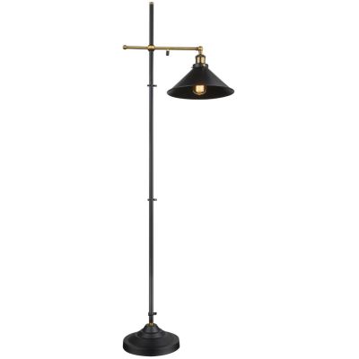 Globo Lighting Lenius lampa stojąca 1x60W czarna/stare złoto 15053S