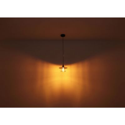 Globo Lighting Viejo lampa wisząca 1x60W czarny mat/miedziany 15086BH