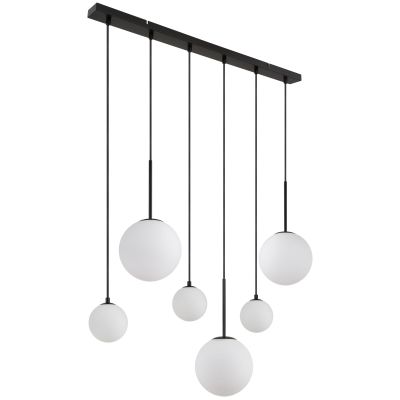 Globo Lighting Hallie lampa wisząca 3x9 W, 3x5 W biała-czarna 15168-6