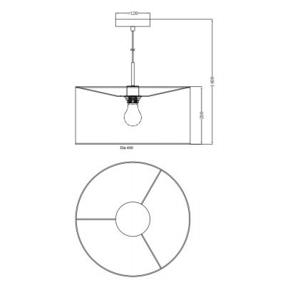 Globo Lighting Amy I lampa wisząca 1x60W srebrna 15188H