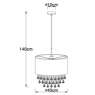 Globo Lighting Amy I lampa wisząca 1x60W srebrna 15188H3