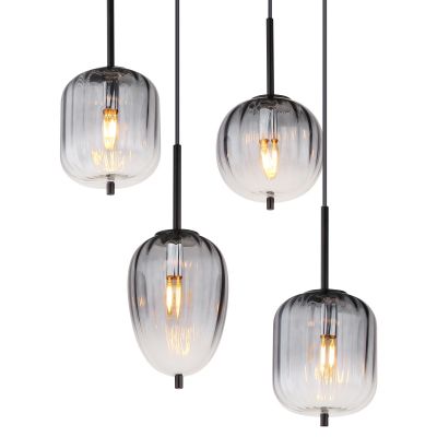 Globo Lighting Attila lampa wisząca powyżej 6x40 W czarna 15215-8