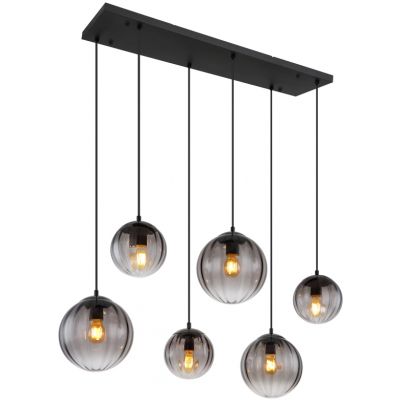 Globo Lighting Dallerta lampa wisząca 6x60 W czarna 15216-6