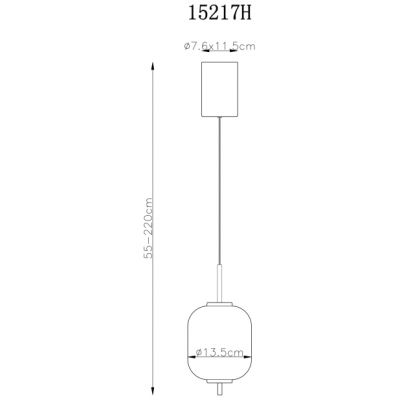 Globo Lighting Ewald lampa wisząca 1x7 W mosiądz 15217H