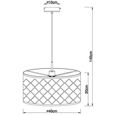 Globo Lighting Clarke lampa wisząca 1x60W czarna/złota 15229H