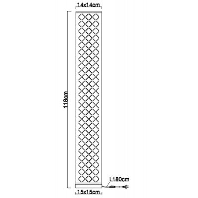 Globo Lighting Clarke lampa stojąca 2x40W czarna/złota 15229S2