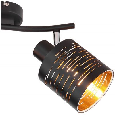Globo Lighting Tunno lampa podsufitowa 2x15W czarna/złota 15342-2