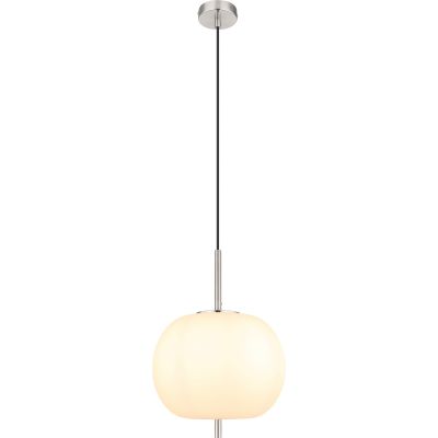 Globo Lighting Blacky I lampa wisząca 1x60W nikiel mat/szkło opalizowane 15345H1NO