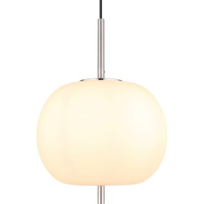 Globo Lighting Blacky I lampa wisząca 1x60W nikiel mat/szkło opalizowane 15345H1NO