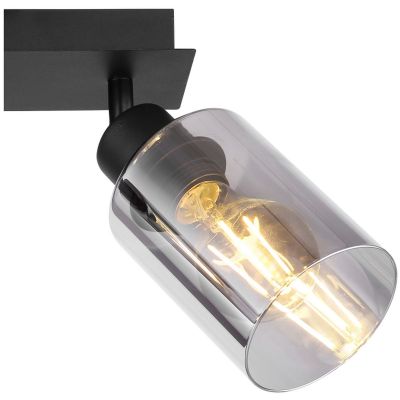 Globo Lighting Hadera lampa podsufitowa 2x15W czarny mat/przydymiony 15465-2