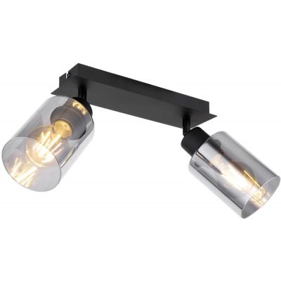 Globo Lighting Hadera lampa podsufitowa 2x15W czarny mat/przydymiony 15465-2