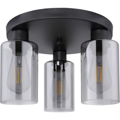 Globo Lighting Hadera lampa podsufitowa 3x60W czarny mat/przydymiony 15465-3D