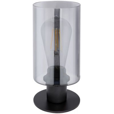 Globo Lighting Hadera lampa stołowa 1x60W czarny mat/przydymiony 15465T
