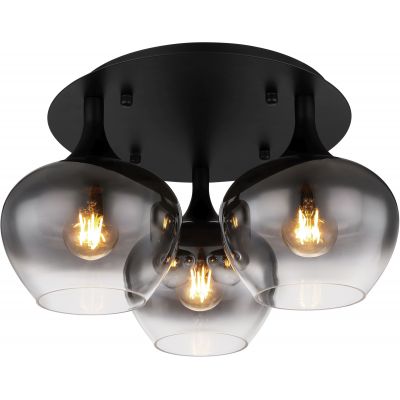 Globo Lighting Maxy lampa podsufitowa 3x40W czarny mat/szkło dymione 15548-3D