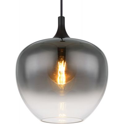 Globo Lighting Maxy lampa wisząca 1x40W czarny mat/szkło dymne 15548H1