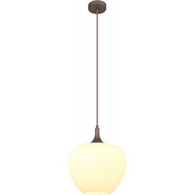 Globo Lighting Maxy lampa wisząca 1x60W brązowy/szkło opalizowane 15548H1C