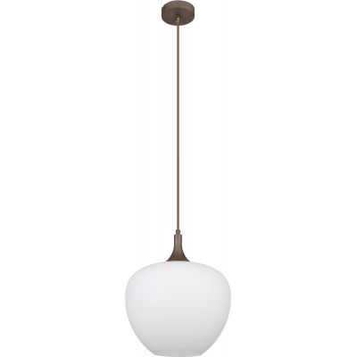 Globo Lighting Maxy lampa wisząca 1x60W brązowy/szkło opalizowane 15548H1C