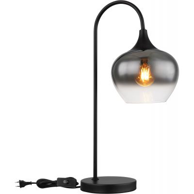 Globo Lighting Maxy lampa stołowa 1x40W czarny mat/szkło dymne 15548T