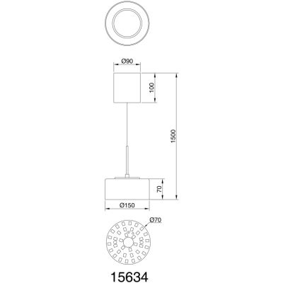 Globo Lighting Fogsy lampa wisząca 1x6 W czarna 15634