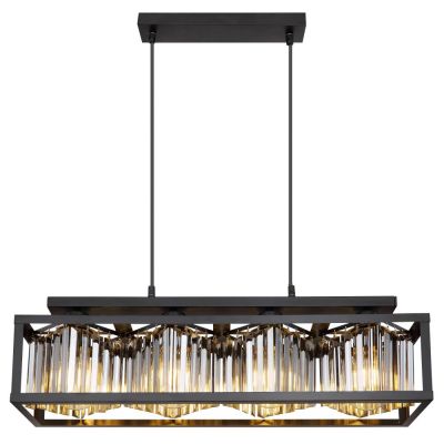 Globo Lighting Mathilde lampa wisząca 4x40W czarny mat/przydymiony 15697-4H