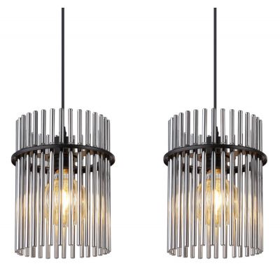 Globo Lighting Gorley lampa wisząca 3x60W czarny mat/przydymiony 15698-3H