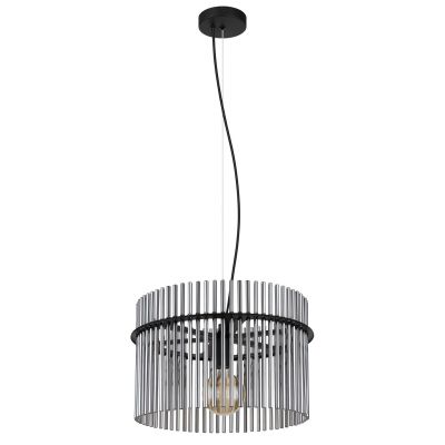 Globo Lighting Gorley lampa wisząca 1x60W czarny mat/przydymiony 15698H