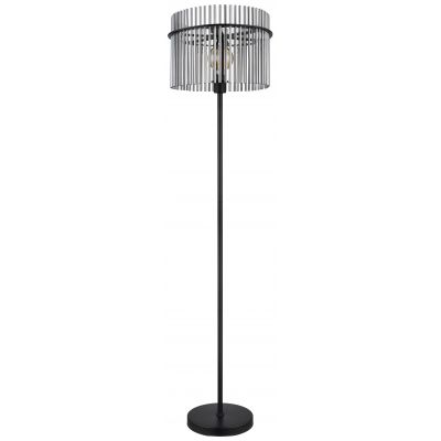 Globo Lighting Gorley lampa stojąca 1x60W czarny mat/przydymiony 15698S