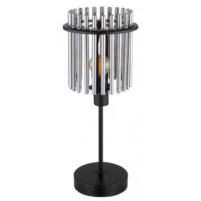 Globo Lighting Gorley lampa stołowa 1x40W czarny mat/przydymiony 15698T