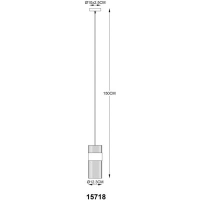 Globo Lighting Scarfina lampa wisząca 1x60 W czarna 15718