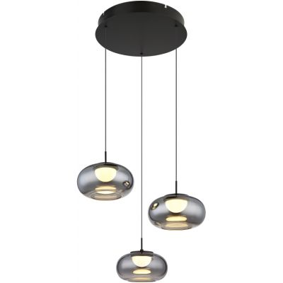 Globo Lighting Quintara lampa wisząca 3x18 W czarna 15744-3H