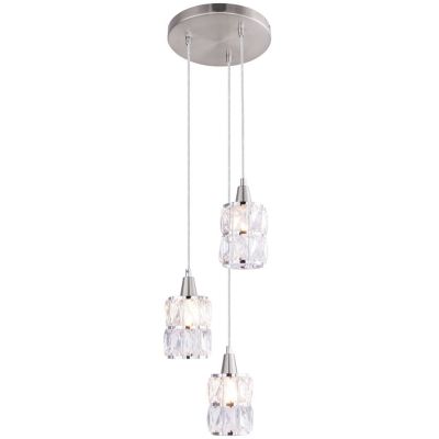Globo Lighting Wolli lampa wisząca 3x40W chrom/kryształ 15760-3