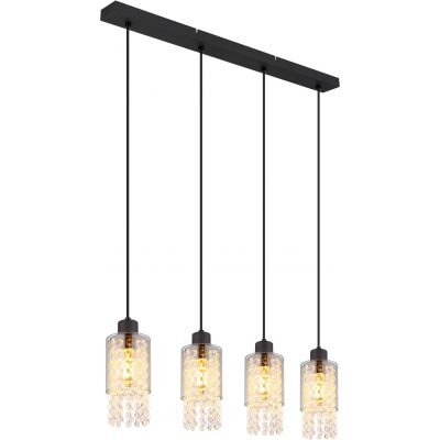 Globo Lighting Backey lampa wisząca 4x40W czarny mat/przydymiony 15799-4H