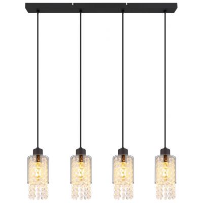 Globo Lighting Backey lampa wisząca 4x40W czarny mat/przydymiony 15799-4H