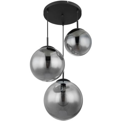 Globo Lighting Joel lampa wisząca 3x60W czarny mat/przydymiony 1581-3S