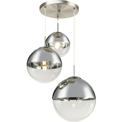 Globo Lighting Varus lampa wisząca 3x40W chrom/przezroczysty 15851-3