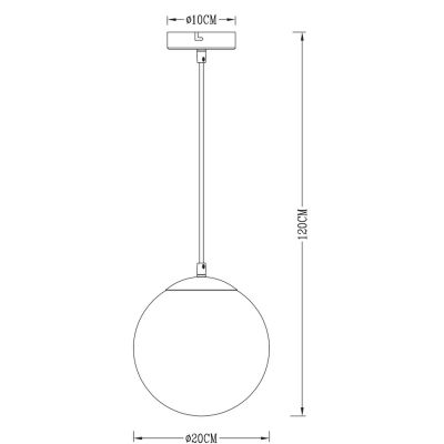 Globo Lighting Varus lampa wisząca 1x40W chrom/przezroczysty 15851